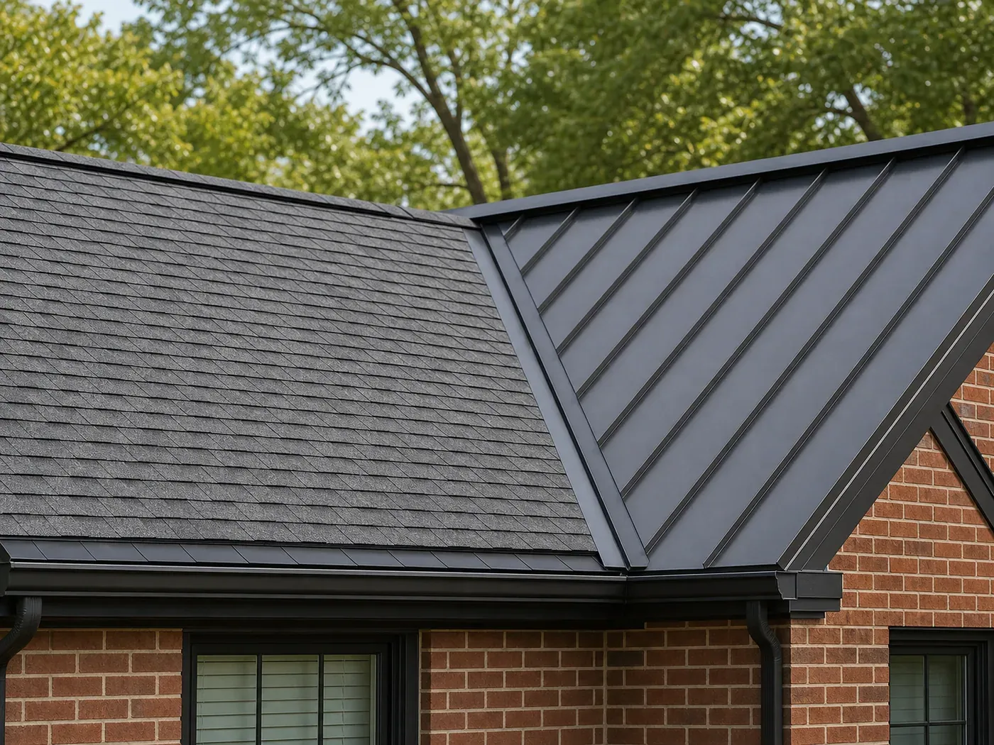 Architectural shingles and metal roofing materials for Indianapolis homes
